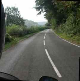 motorcyclist's view of the road